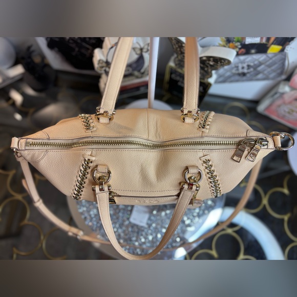 Coach 2014 Apricot whipstitch leather Prairie Satchel NWT - Picture 6 of 16